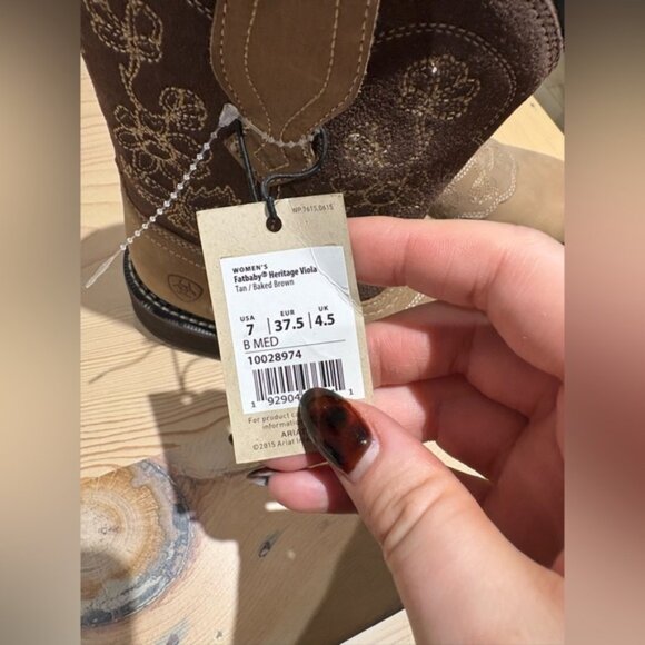 ARIAT FATBABY HERITAGE VIOLA WESTERN COWGiRL BOOTS - Picture 5 of 11